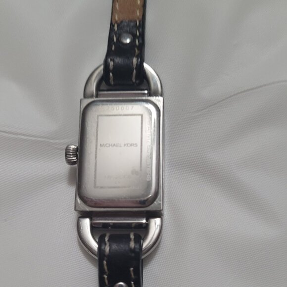 Silver Watch Michael Kors Black Band Ladies Vintage main image 5